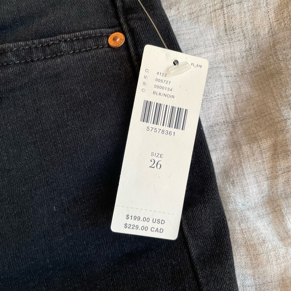 NEW PAIGE HOXTON SKINNY BLACK JEANS SIZE 26 - Picture 2 of 4